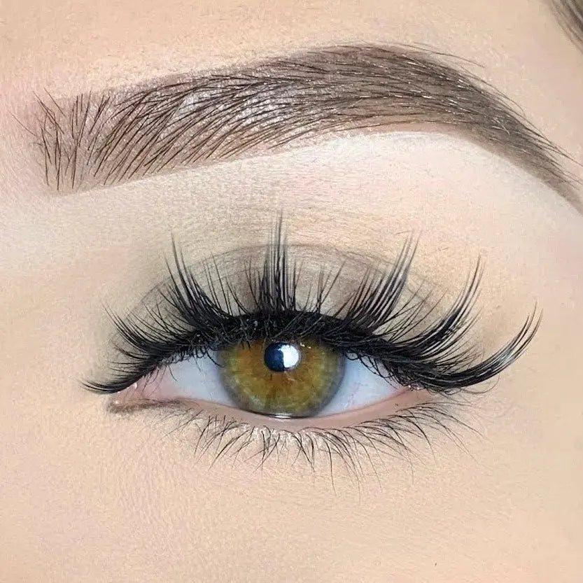 Close-up of an eye wearing Day Light spiky manga lashes