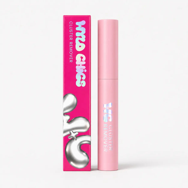Wyld Chics Lash Clusters Remover tube next to its pink box